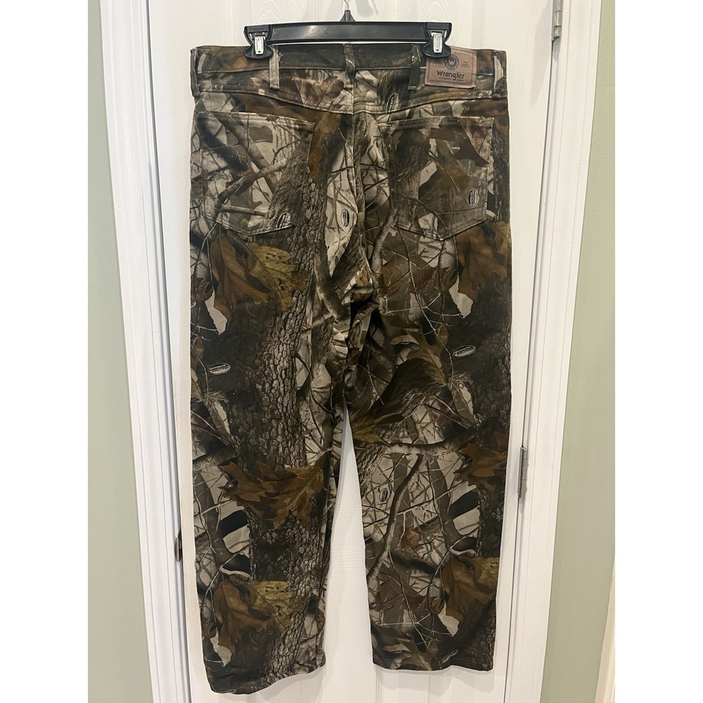 Wrangler Vintage RealTree‎ Hardwoods Double Knee Camo Jeans Size 36x30 97GR1HD - Picture 2 of 7